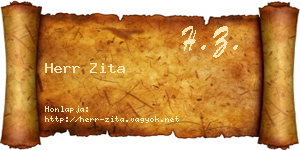 Herr Zita névjegykártya